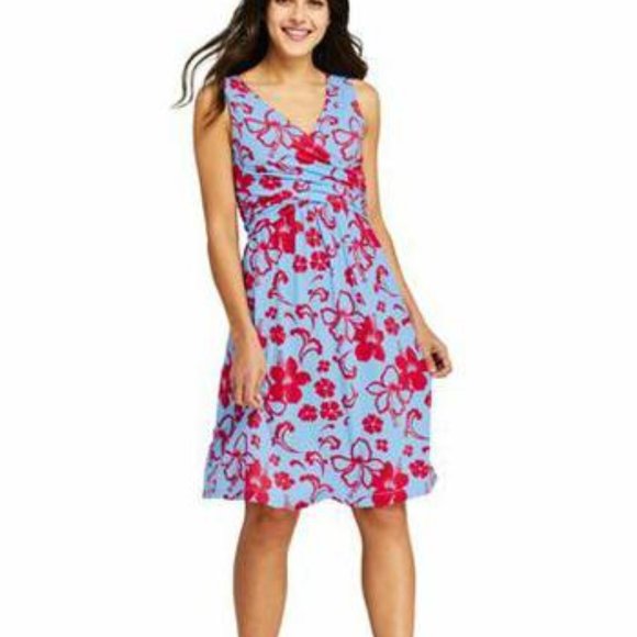 Lands' End Dresses & Skirts - EUC Plus Size Land's End Sleeveless Fit & Flare Dress - Size 1X
